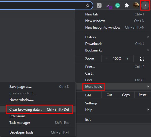 Comment réparer l'écran blanc de la mort WordPress (WSOD) - Chrome effacer les données de navigation