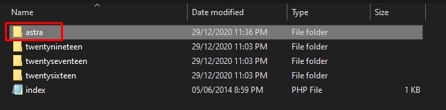 Supprimer le thème WordPress actif actuel - FTP