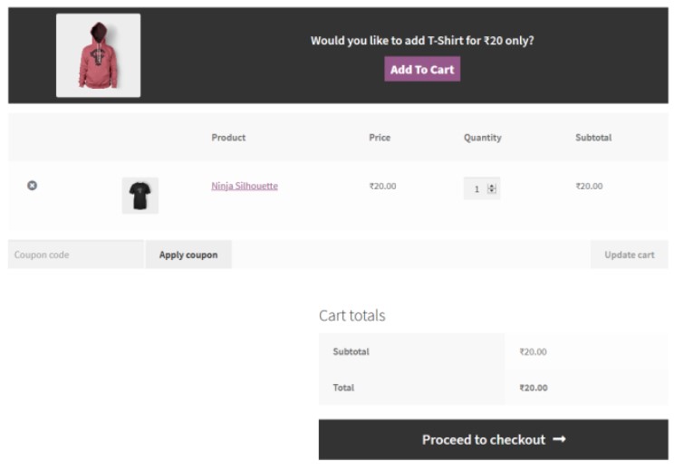 Cart Upsell pour WooCommerce