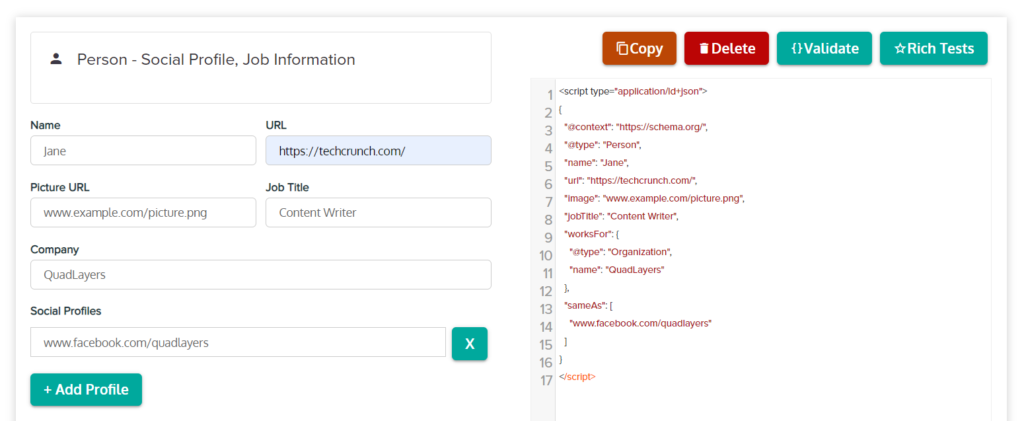 schéma de la personne