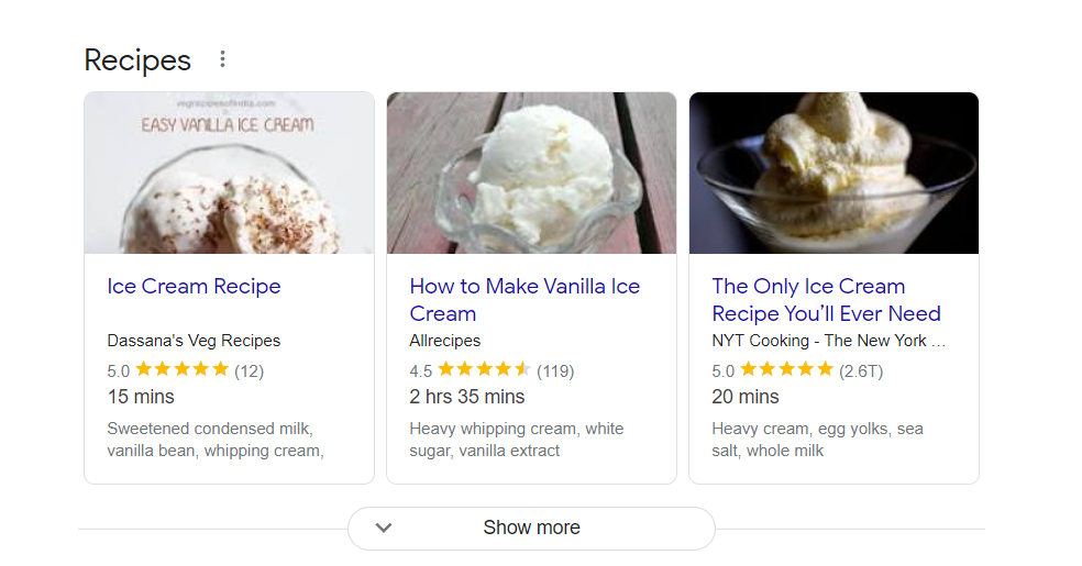 résultat de la recette