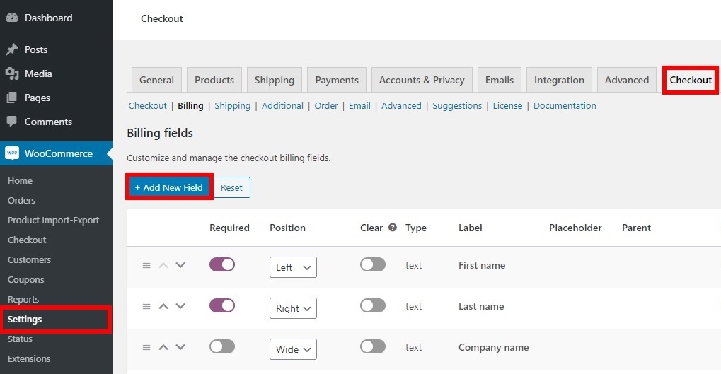ajouter une nouvelle devise de changement de champ dans woocommerce