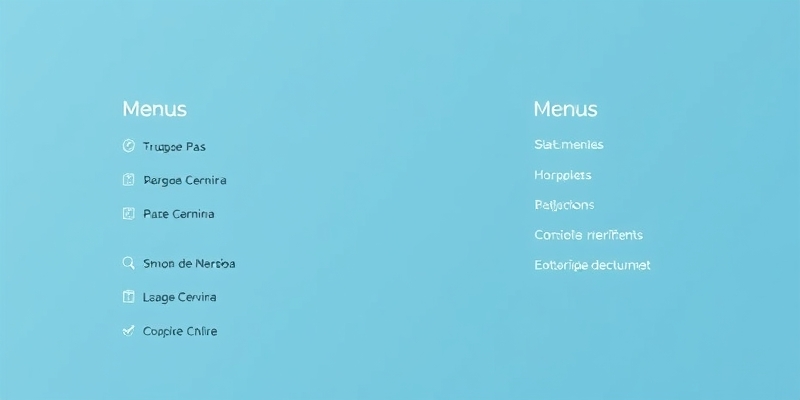 Menus dun site wordpress