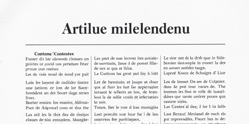 Article sans Contenu