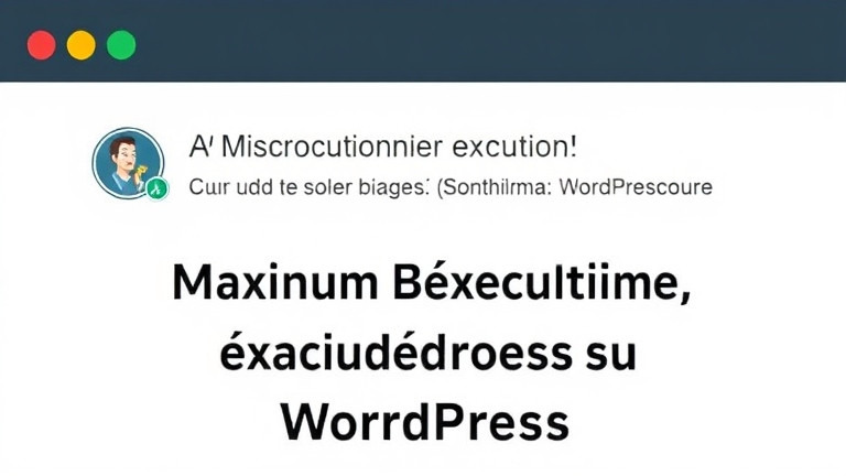 Résoudre l&rsquo;erreur Maximum Execution Time sur WordPress