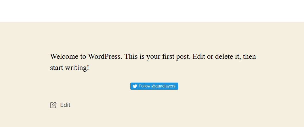 follow button Twitter