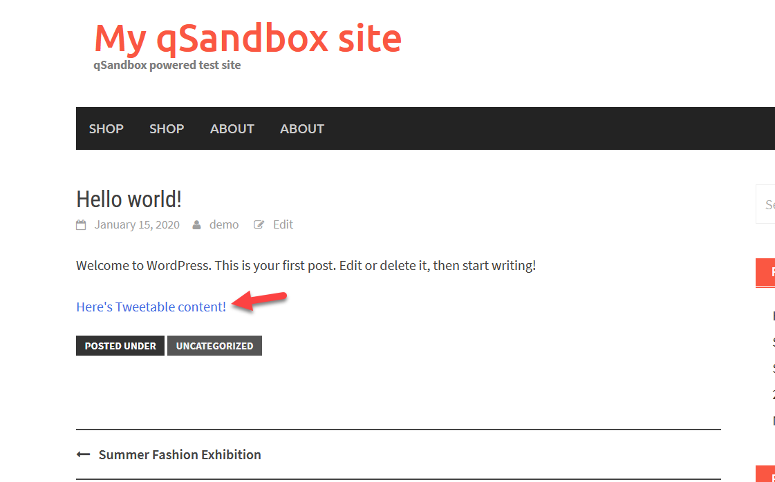 Connect Twitter with WordPress - tweetable content