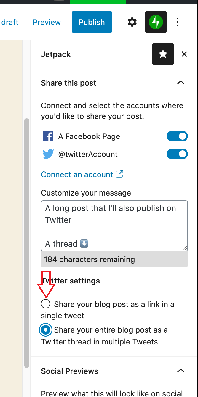 jetpack standard sharing