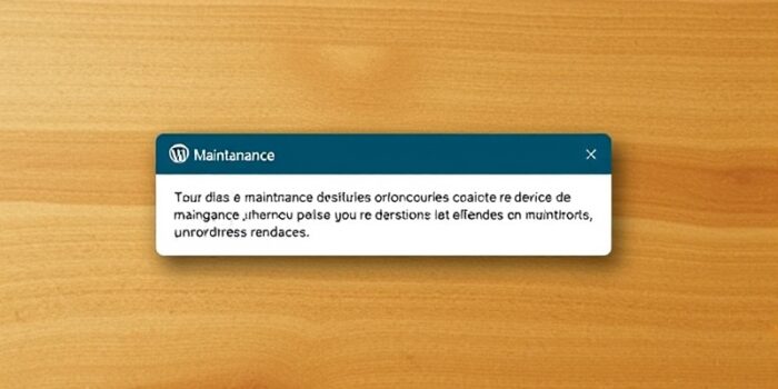maintenance wordpress problem