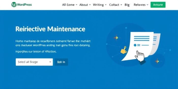maintenance wordpress rediriger vers autre page