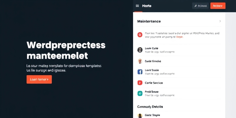 maintenance wordpress template