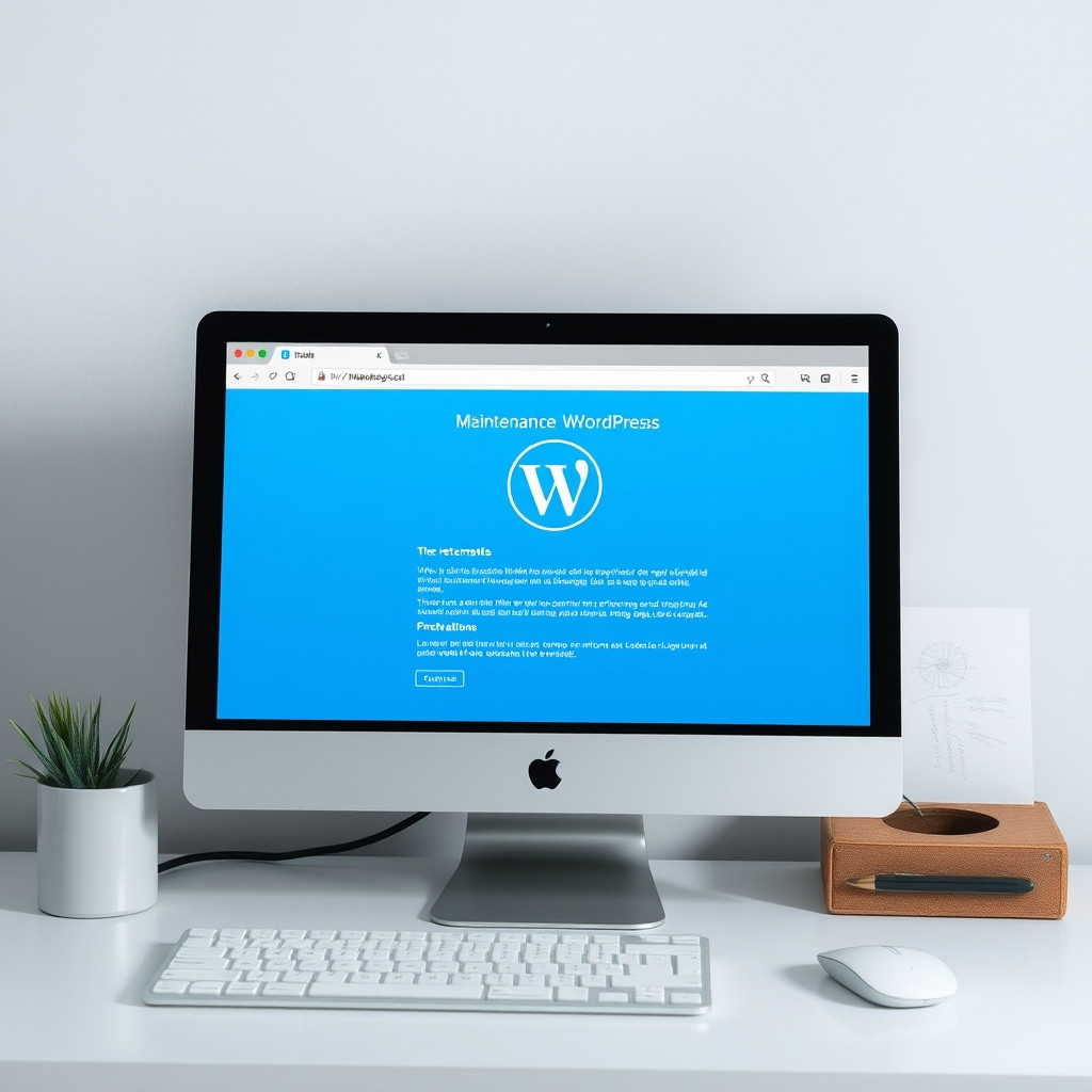mettre une page de maintenance wordpress