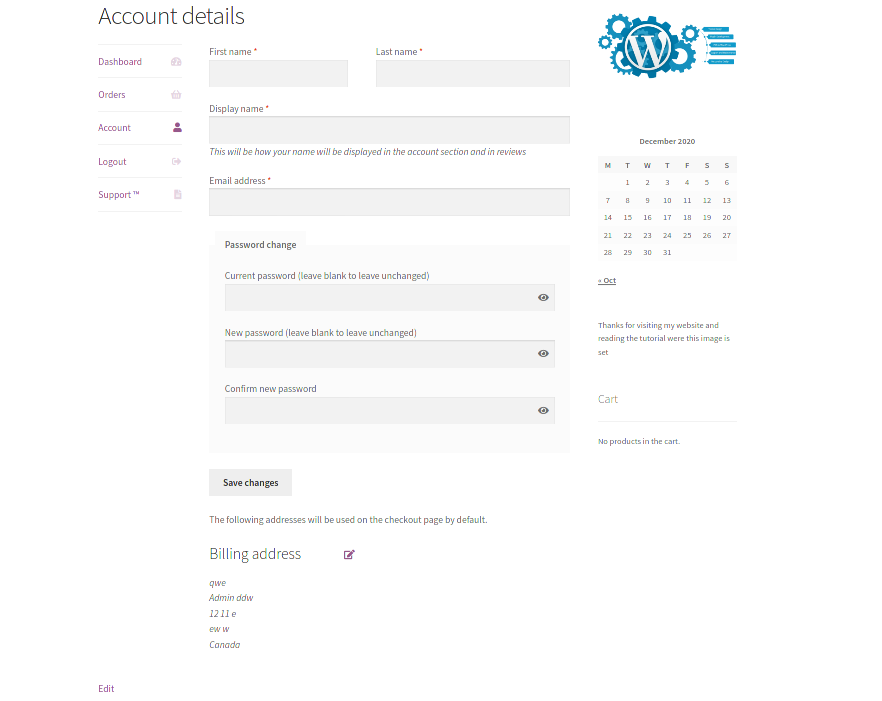 Fusion My Compte WooCommerce Tab Content