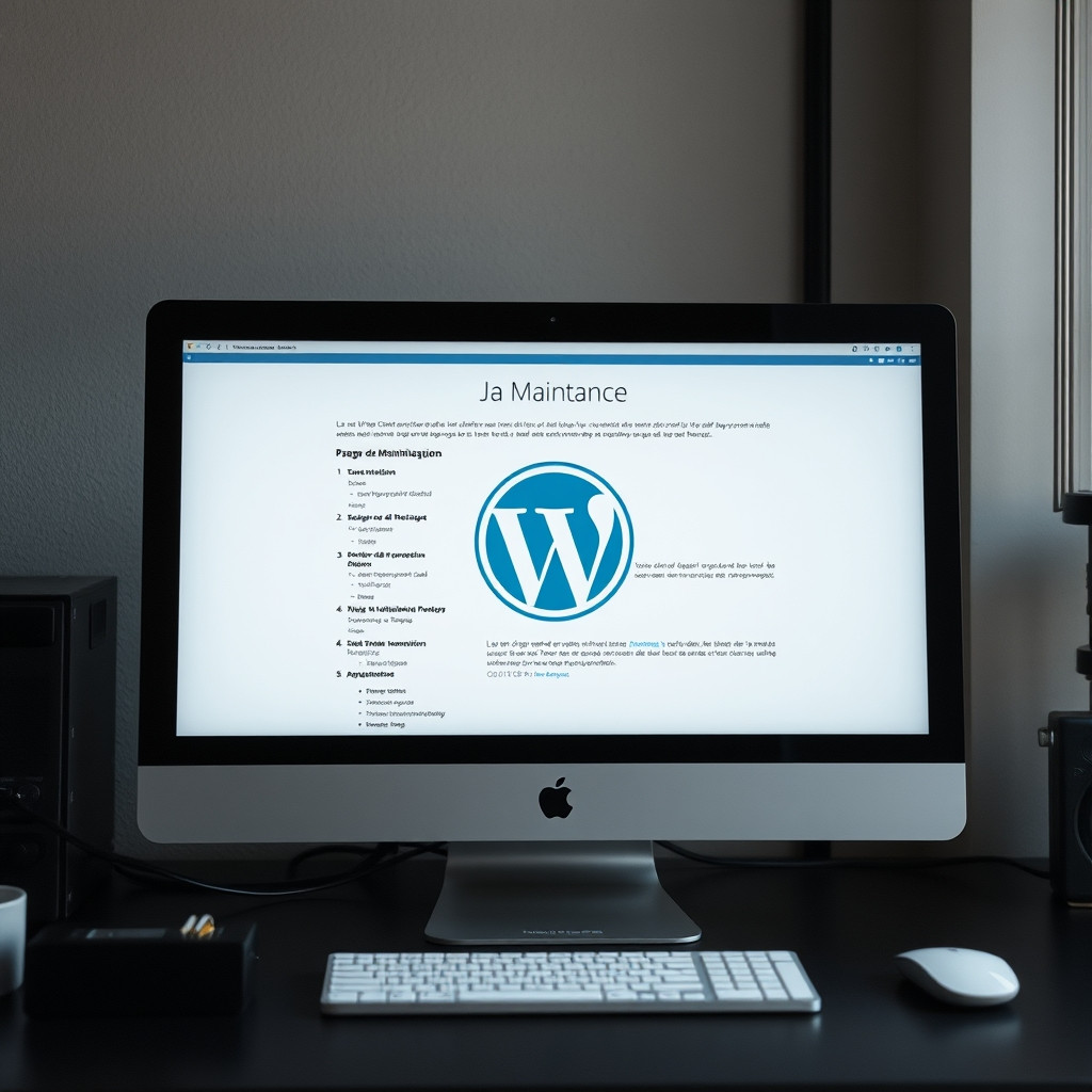 page de maintenance wordpress
