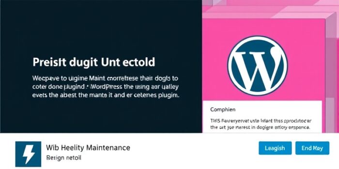 plugin de maintenance pour wordpress