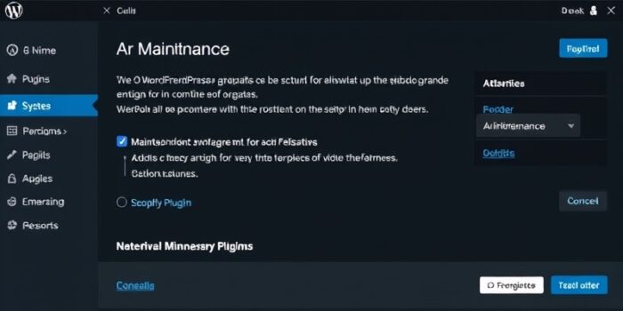 plugin maintenance pour wordpress