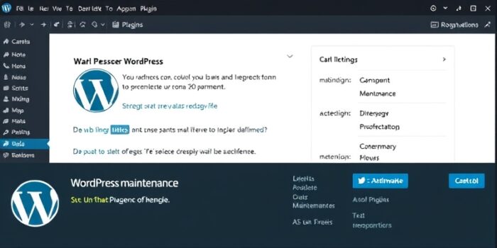 plugin wordpress pour maintenance