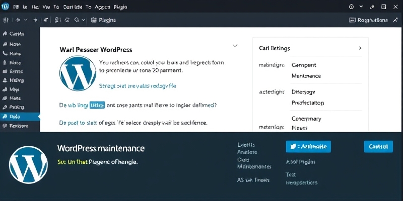 plugin wordpress pour maintenance