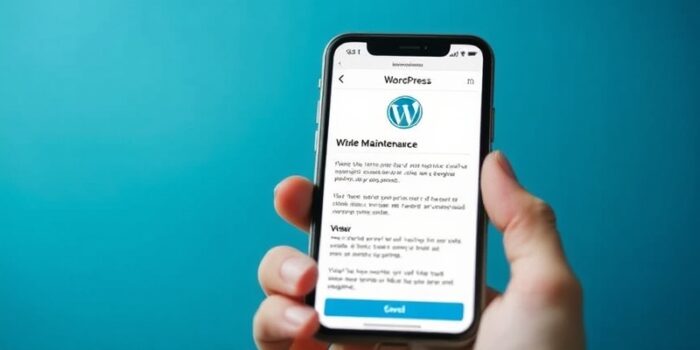 probleme mobile maintenance plugin wordpress