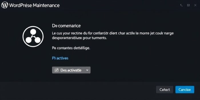 quand mon wordpress affiche maintenance