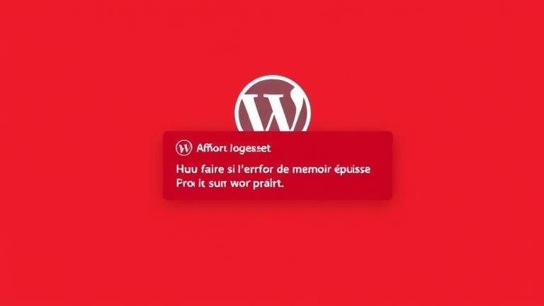 Que faire si l&rsquo;erreur de mémoire épuisée apparaît sur WordPress ?