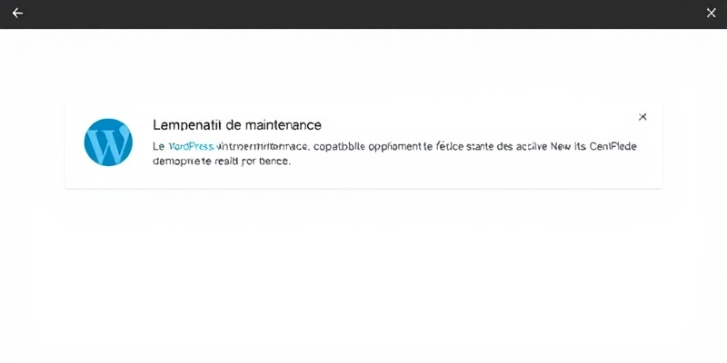réactiver mode maintenance wordpress