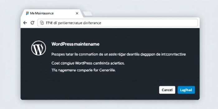 remove maintenance wordpress