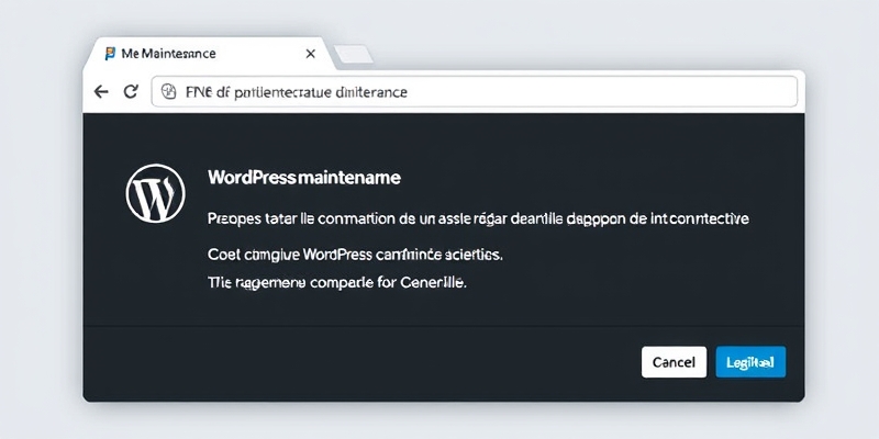 remove maintenance wordpress