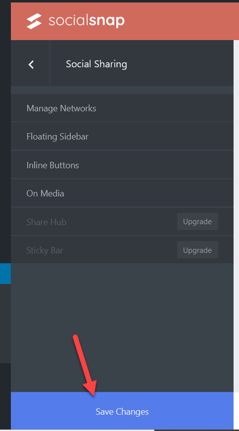 save social snap settings