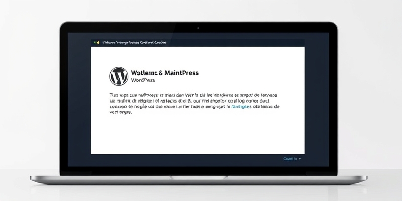 scheduled maintenance error in wordpress