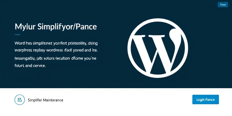 simplifier maintenance wordpress