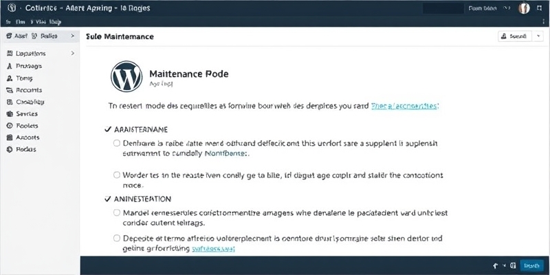 space maintenance mode wordpress
