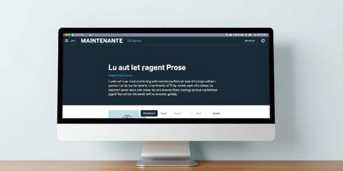 specific page wordpress for maintenance