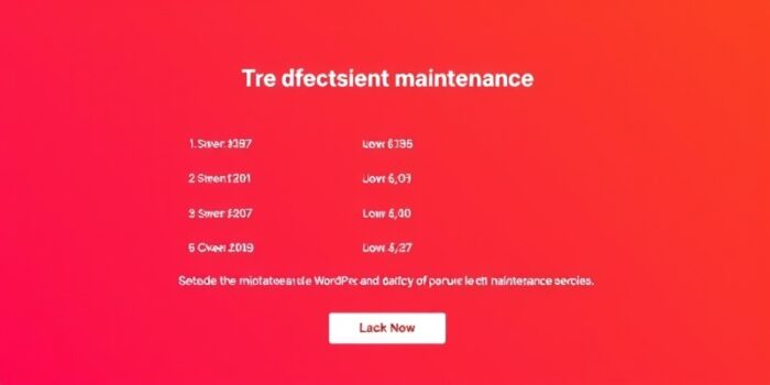 tarif maintenance journaliere site wordpress