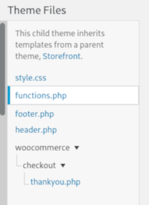 Remplacer le modèle woocommerce de la page de remerciement