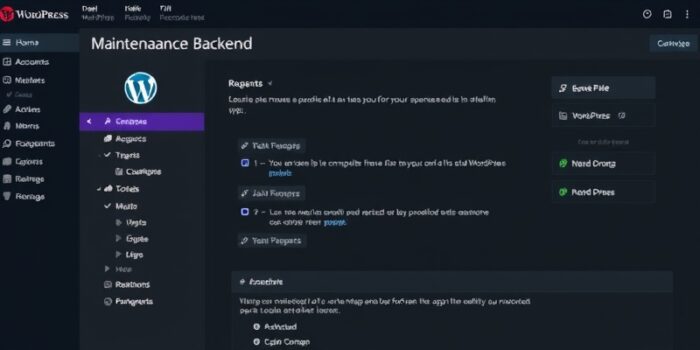 travailler sur un site en maintenance wordpress