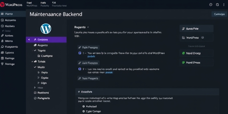 travailler sur un site en maintenance wordpress