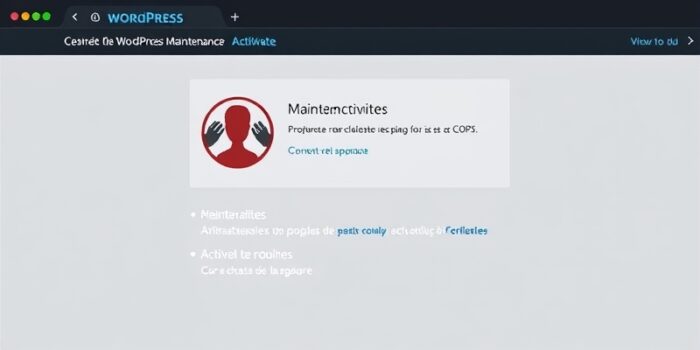 wordpress activer le mode maintenance