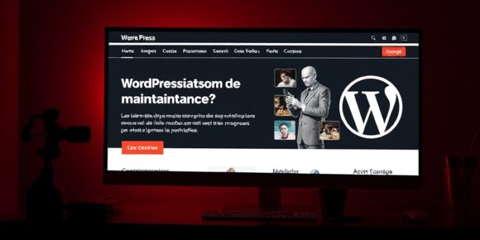 wordpress creer une page maintenance
