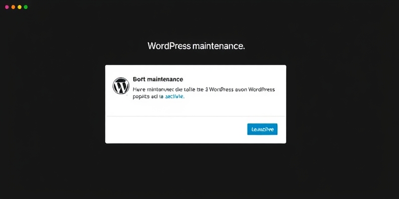 wordpress débloquer le mode maintenance