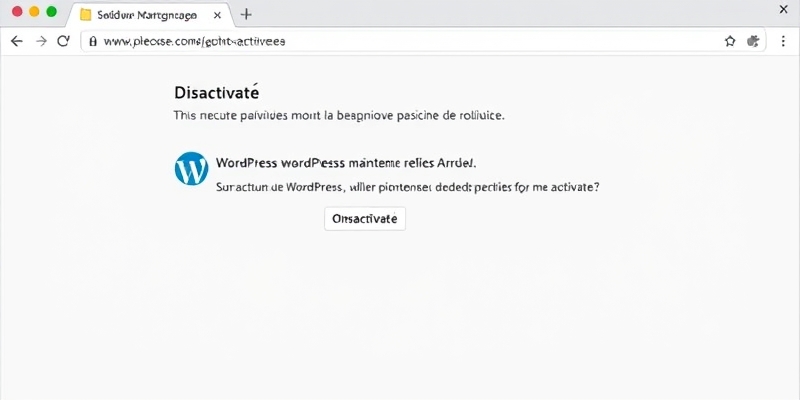 wordpress enlever mode maintenance