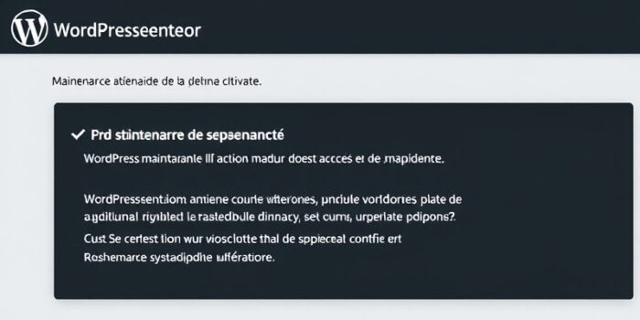 wordpress maintenance deactivate after one hour