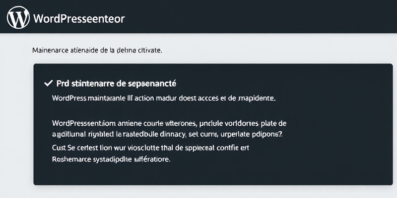 wordpress maintenance deactivate after one hour