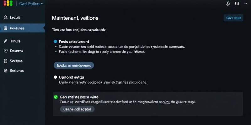 wordpress maintenance mode after update