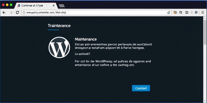 wordpress maintenance mode aktivieren