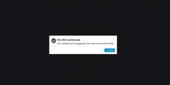 wordpress maintenance mode deaktivieren