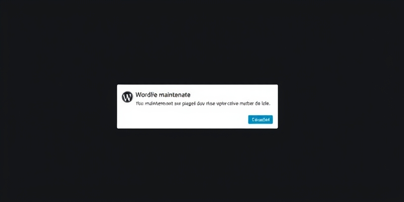 wordpress maintenance mode deaktivieren