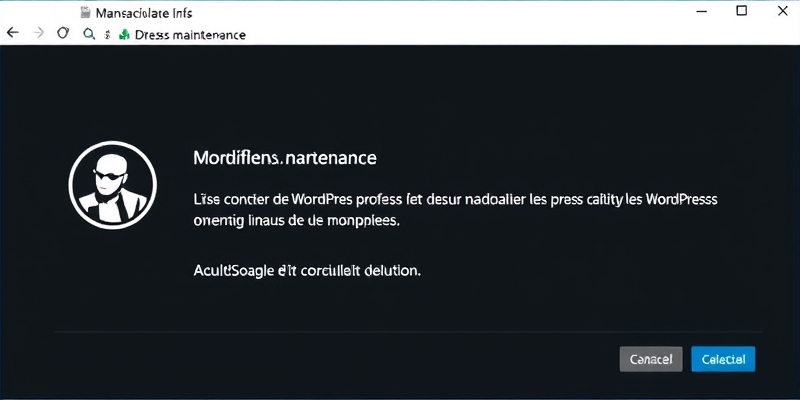 wordpress maintenance mode quit