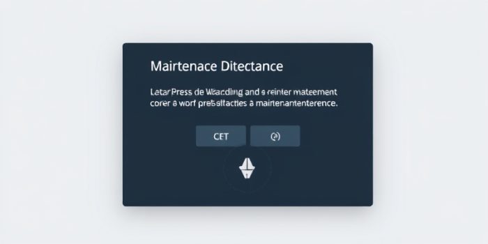 wordpress maintenance rediriger role front