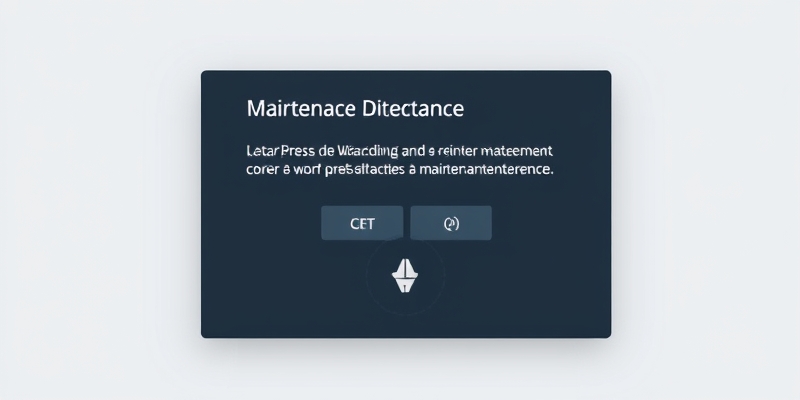wordpress maintenance rediriger role front